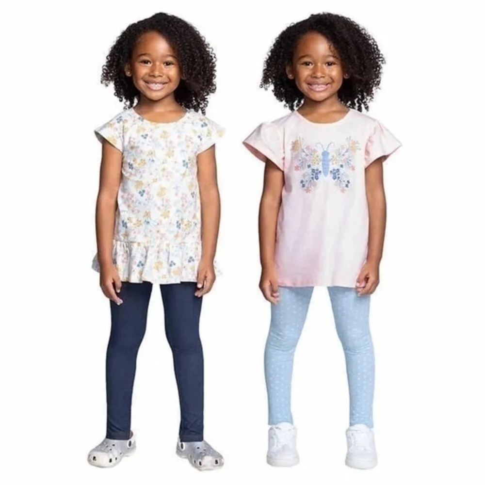 Kids Headquarters 4-piece set Floral Butterfly Girls 5